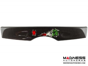 FIAT 500 Parcel Shelf - Carbon Fiber - Italian Flag w/ Black Scorpion 